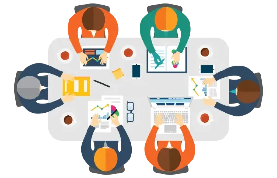 Staff augmentation expert team working on project